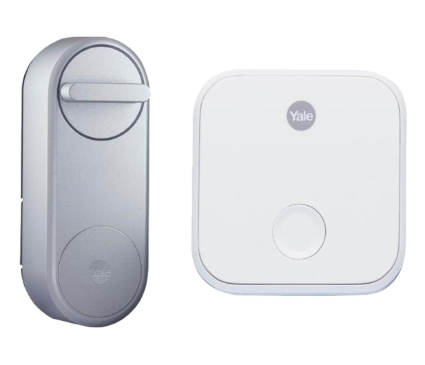 Yale Yale Zestaw Linus Smart Lock srebrny + WiFi Bridge - 630893 - zdjęcie